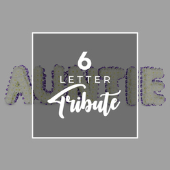There is a tenderness in this six-letter tribute that makes grief feel just a little softer. The letters AUNTIE rise in bold, generous silhouettes, each formed from a lush, white field of chrysanthemums. The petals cluster closely, yielding a plush, cloud-like surface that catches the light with a gentle sheen. A distinct purple trim traces the edges of every letter, a dignified border that adds color without overshadowing the pure whiteness at the heart of the design. The setup on a clear, neutral gray background frames the piece with quiet reverence. In the center, a white square overlay anchors the composition. Inside, the words 6 LETTER appear in strong sans-serif white type, with Tribute written beneath in a flowing script that echoes soft memories and gratitude. It is the kind of memorial piece that can sit at a church service, a wake, or a family home during a difficult day. For families across Epping and nearby towns, this floral gesture offers a tangible expression of love that travels well and lasts. The blooms carry a faint, clean scent that mingles with the sound of conversations and prayers. The purple border lends personality and depth to the snow-white blossoms, giving the arrangement a timeless feel. It speaks of love kept alive through remembrance, a comforting presence that can soften the sharp edges of loss while honoring a cherished Auntie.