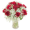 With roots in the vibrant heart of Epping, this enchanting bouquet offers a classic yet personal touch-making it a favourite for romantic gestures and joyful celebration alike. Twelve velvety red roses unfold at the centre, their dense, spiralling petals capturing light and emotion as only the finest local blooms can. Cloaked in a gentle mist of snowy white baby's breath, the bouquet exudes an airy elegance that softens the passionate energy of the crimson roses, much like the balance of Epping's bustling town centre and its tranquil forest walks. The arrangement nestles within a clear, minimalist glass vase, where the sturdy green stems are visible in fresh, unclouded water. Each flower is curated with attentive care by skilled Epping florists, mirroring the spirit of community and bespoke service found in local shops. There's a subtle fragrance-a union of lush rose and faintly sweet Gypsophila-that brings to mind early summer afternoons spent in Epping's gardens. Perfectly suited for anniversaries, birthdays, or spontaneous acts of affection, this bouquet uplifts both giver and recipient, with reliable, same-day delivery available across Epping, North Weald, and the surrounding neighbourhoods.