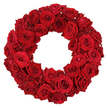 At Flowers Epping, I present a luxuriant wreath, a lavish circle of red roses densely gathered against a pure white backdrop. The arrangement is built from dozens of blooms in varying stages of life: some large, fully opened blossoms with velvety petals unfurling in a spiral, others smaller and still cupped in tight, ruby buds. The result is a plush, tactile surface, each rose pressed snugly against its neighbor to create a continuous ribbon of crimson. The petals glow with a satin sheen, their delicate curves catching the light and revealing minute folds that tell the story of the flower's journey from bud to bloom. Against the stark white, the deep red intensifies, a classic colour that evokes love, admiration, beauty, and the solemnity of memory. This is not just a decoration; it is a statement of emotion, a timeless symbol that can mark a romantic gesture, a celebration, or a quiet moment of remembrance. In the craft I offer here, each stem is hand-tied with care, the stems protected and the blossom heads aligned to maintain balance and elegance. The texture is as important as the hue: a velvety sea of petals, a slightly ruffled center, and a sense of depth where lighter highlights touch the outer rims. For those in Epping seeking heartfelt bouquets, this wreath offers a refined focal point-perfect for ceremonies, home displays, or solemn tributes-and we can arrange swift, same-day delivery across Epping and nearby communities if required. The crisp white background ensures the intense colour and meticulous workmanship remain the star of the scene, a reminder that love, respect, and beauty endure long after the moment has passed.